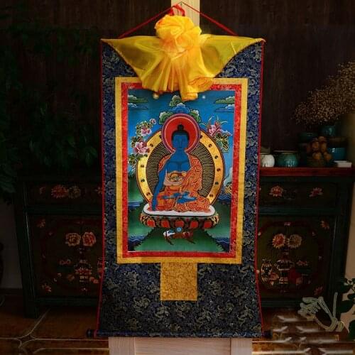 Wholesale Buddhist supplies-120CM LARGE--Tibet Buddhism ART Guru Mitukpa Buddha altar Thang-ga Thangka painting