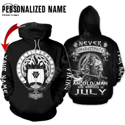 PLstar Cosmos Vikings Tattoo Warrior Viking God Odin Symbol NewFashion Tracksuit Harajuku 3DPrint Men/Women Pullover Hoodies V14