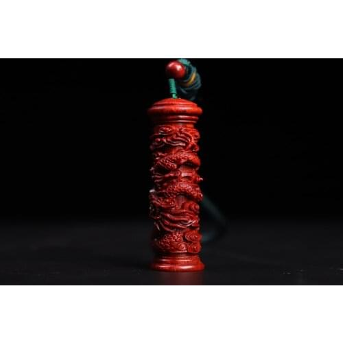 Pendant Lobular Rosewood 8cm Traditional Chinese Myth Historical Chinese Zodiac dragon Animal Sculpture Home Décor Car Hanging