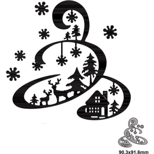 Christmas Tree snowflak Animal Deer Frame Metal Cutting Dies For Scrapbook Decorative Embossing Handcraft Die Cutting Template