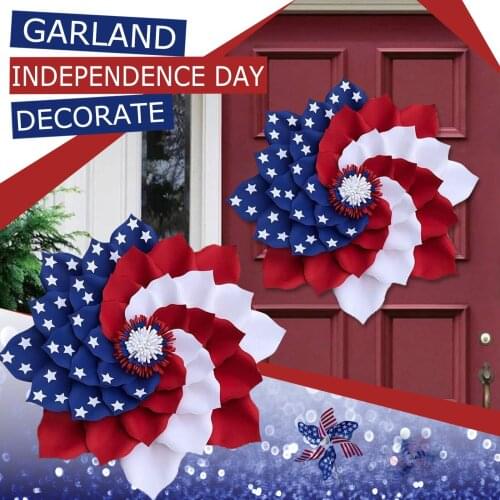 DIY America Patriotic Eagle Wreath Garland Decor for Front Door Election Vote President Household Decoration