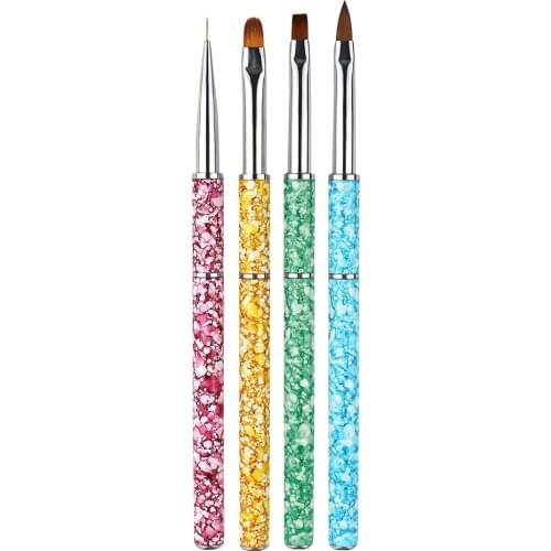 Monja Detachable Nail Art Brush Liner Marble Stripes UV Gel Extension Pen
