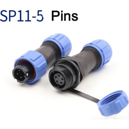 SP11 Aviation Plug Docking Socket 2 3 4 5 6 7 9 Pin Aviation Cable Wire Connector IP68 Waterproof Mating Plugs Sockets