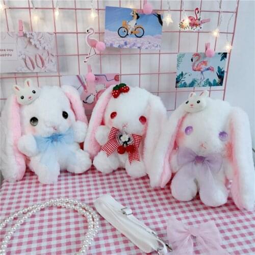 Lolita Rabbit Bear Bag JK Bag Cute Bunny Messenger Bag Element Cute Strawberry Bowknot Lolita Bag