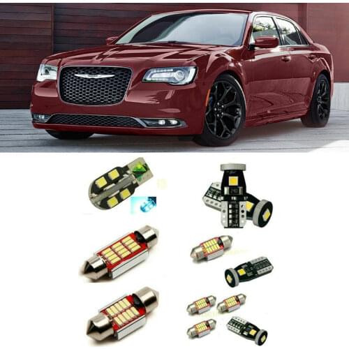 Car Led interior lights For Chrysler 300 2019 10pc Led Lights For Cars lighting kit bulbs Canbus