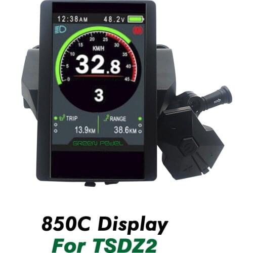TFT Display TSDZ 2 Mid Drive Motor LCD Display 850C Color Screen Display for Electric E Bike Bicycle Conversion Kit