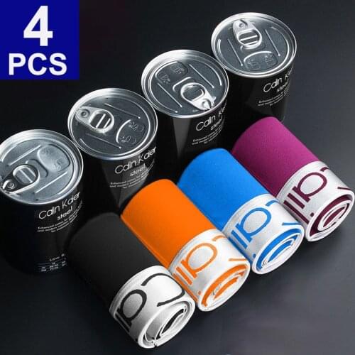 4PCS/Lot Band Cotton Boxer Underwear Men Underwear Soft Boxers Hombre Homme Gay Boxershorts Men Boxers Anties Underpants