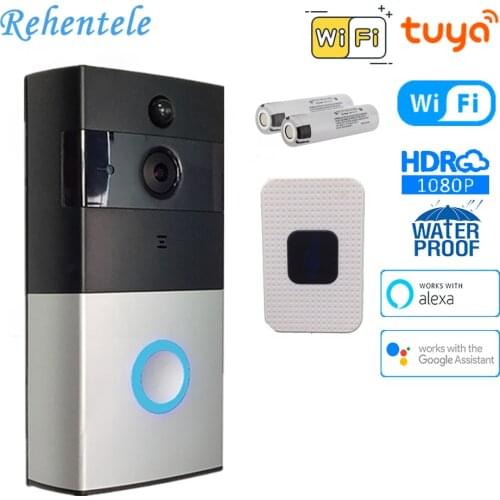 Alexa Google Full HD Wi-Fi Enabled Smart Video Tuya WiFi Ring Doorbell Remote Control Door Bell Wireless Tuya Smart Camera 1080P