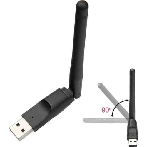 USB 2.0 WiFi Wireless Network Card 150M 802.11 B/g/n LAN Adapter with Rotatable Antenna for Laptop PC Mini Wi-fi