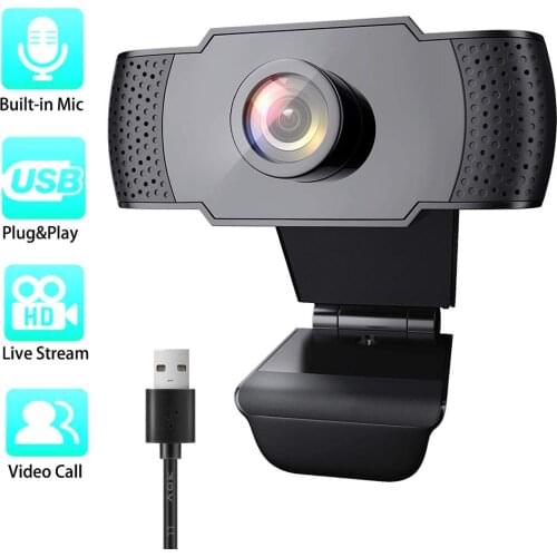 Webcam 1080P HD Web Camera with Microphone USB 2.0 Web Cam PC Desktop WebCamera Cam Web Camera for Computer