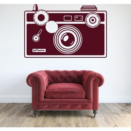 Vintage Camera Wall Sticker for kids rooms Livingroom decoration Decal Photography Vinyl Art removable waterproof Decals HY1344