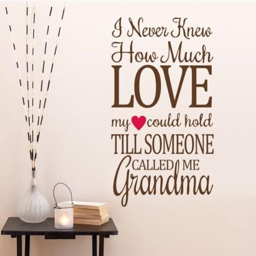 High quality wall sticker Grandma Love Much Decal Art Mural Home Bedroom Decor Wall Stickers Free Shipping Drop Shipping