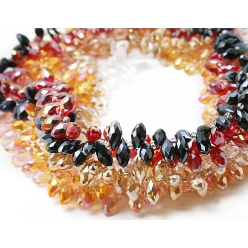 High Quality Size 6x12MM 10pcs/lot Faceted Glass Crystal Drop Beads Charm Pendant For DIY Necklace Bracelet Jewelry Making