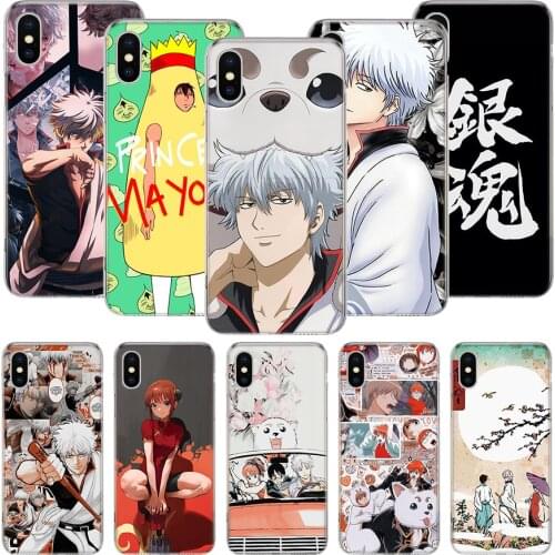 Gintama Funny Japan Anime Phone Case For iPhone 11 12 Pro XS XR X Max 7 8 6 6S Plus Mini + 5 SE Pattern Customized Coque Cover C