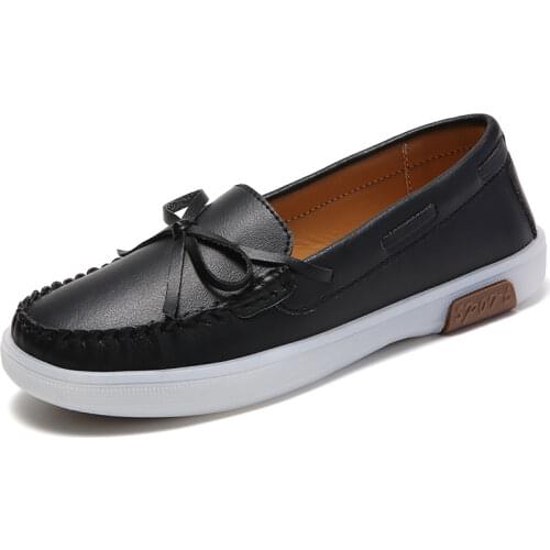 Womens Loafers Ballet Flats Slip on Moccasions Casual Flat Shoes for Women Bowtie Suede Female Shallow Ladies Shoe 2021