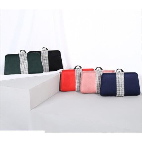Women red black Clutch Purse Evening Bags Clutches bags Wedding Party Diamond Minaudiere Handbags Purses shoulder cross body bag