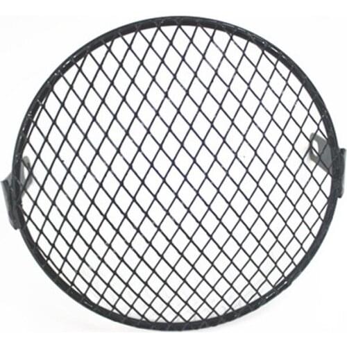 1pcs 6.5" Metal Retro Motorcycle Headlight Lamp Mesh Grille Cover Mask For Honda Cafe Racer Motor Parts