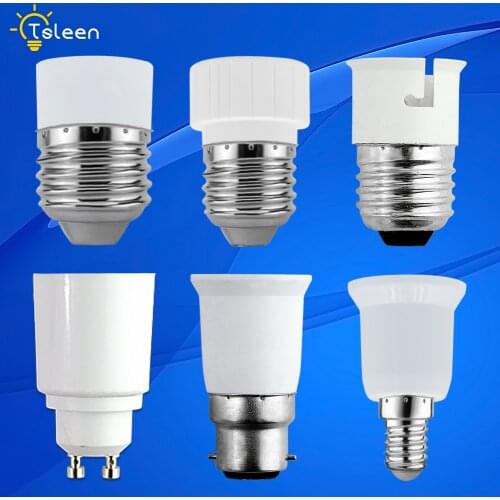 1Pcs GU10 E27 E14 B22 Fireproof Material lamp Holder Converter Socket Base type Adapter Conversion light Bulb