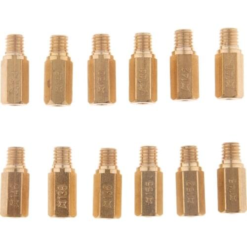 12pcs Carburetor Main Jet Kit 136 138 140 142 144 145 146 148 150 152 154 155 Size Replacement for Keihin OKO PE PWK