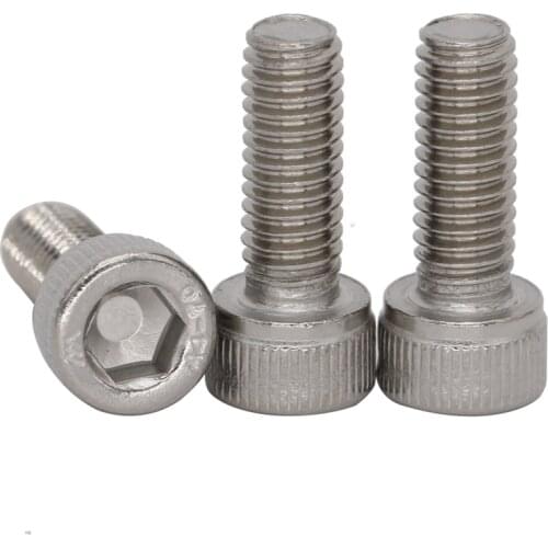 20pcs M3 10mm M3*10mm M3X10 DIN912 Screw 316 Ss Stainless Steel Cup Cap Allen Head Bolts Inner Hexagon Socket Screw