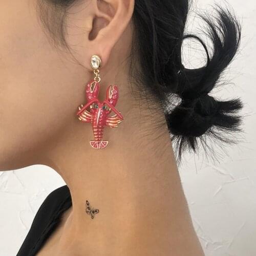 2021 New Trendy Geometric Animal Fun Funny Temperament Earrings Women Fashion Exaggeration Women Party Jewelry Gifts