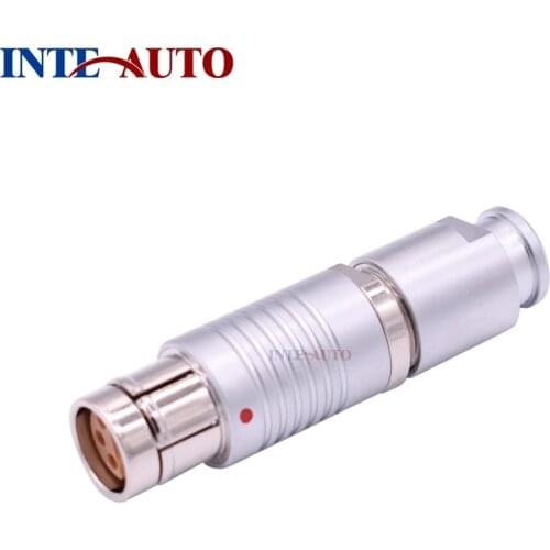 2S circular metal self-locking push pull 6 pins straight plug hermaphroditic connector TFA.2S.306