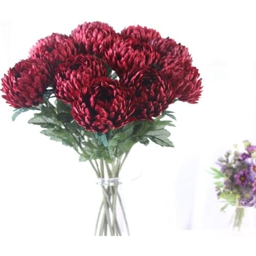 58cm Big Marigolds Chrysanthemum Artificial Silk Flowers Flores Fall Home Wedding DIY Decorations Accessories Fake Plants