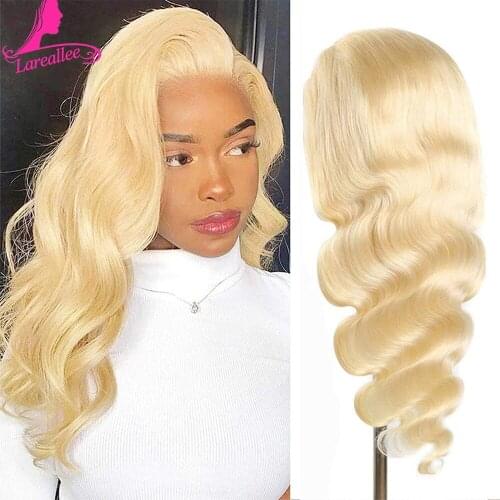 613 Blonde Lace Front Wig Human Hair Wigs Brazilian Body Wave Lace Closure Wig 30 inch Pre Plucked Glueless Transparent Wig