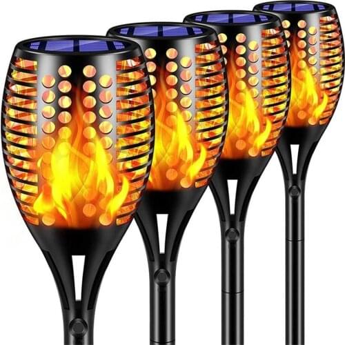 96 LED Solar Torch Lights Outdoor Waterproof Solar Flickering Dancing Flames Light Outdoor Landscape Solar Pathway Lawn Light