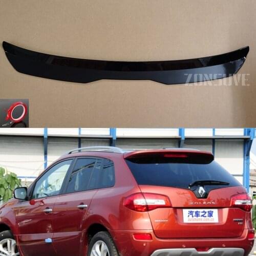 Use For Renault Koleos 2012-2016 Year Roof Spoiler Carbon Fiber Look Accessories Body Kit Factory Style