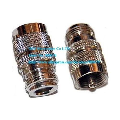 Free Shipping /10pcs/ New N Female Jack to UHF Male Plug Nickel Plated Ham Radio Antenna Adapter