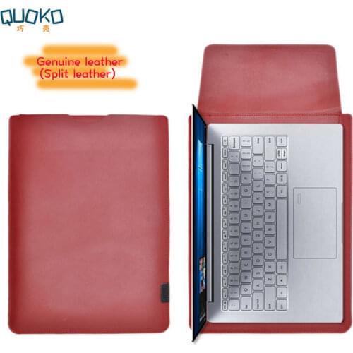 Arrival selling ultra-thin super slim sleeve pouch cover,Genuine leather laptop sleeve case for HP Envy X360 13 15 2018