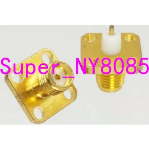 10pcs SMA female Jack with 4 holes flange deck solder RF connector