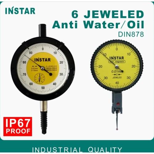 INSTAR Dial Test Indicator 0-0.8mm Micron Dial Gage 0-0.2mm Industrial Quality 0-10mm x 0.01mm