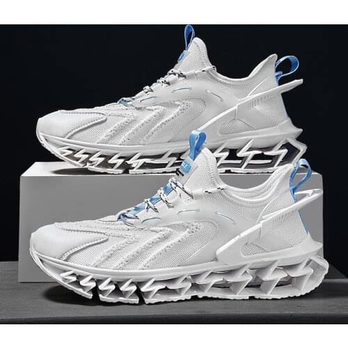 Men Blade Running Shoes Teens Trendy High Street Sneakers Reflective Outdoor Jogging Zapatillas De Hombre Non-Slip Male Footwear