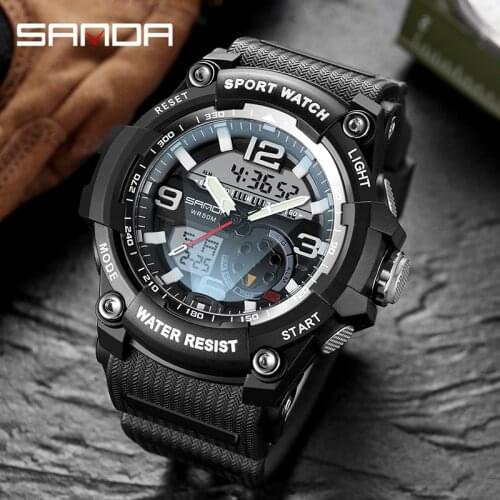 BASID Mens Sports Watch Bright Backlight Waterproof Watches Electronic Digital Quartz Clocks S Shock Gentleman Top Brand Luxury