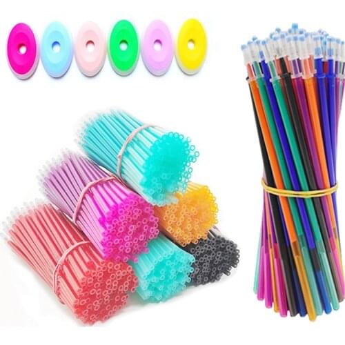 6/12/20PC Magic Erasable Pen Refill Washable Handle Erasable Gel-Ink Pen Set Colored Ink Rod Stationery For School Office Supply