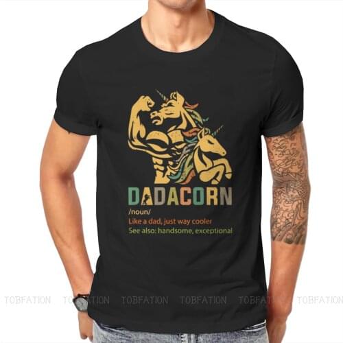 Fathers day Daddy Grandpa Newest TShirt for Men Family Dadacorn Round Neck Basic T Shirt Distinctive Gifts Tops Big Size