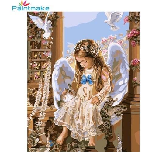 Paintmake Portrait DIY Painting By Numbers Drawing Kits Oil Hand Painted On Canvas Girl For Home Decor Art gifts G425