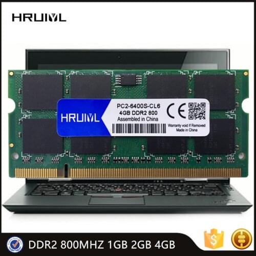 HRUIYL Memory Ram DDR2 800MHZ 1GB 2GB 4GB 1.8V Sodimm Notebook High Performance PC2 6400S 200Pin Laptop Memoria Stick New