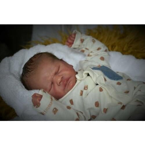 NPK 17inch Reborn Doll Kit Kovu Premie Size Sleeping Baby Unifinished Blank Doll Parts