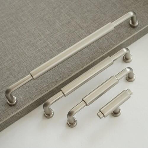 3.75" 5" 7.55" Aras Zinc Alloy Cabinet Pulls Stylish Modern Door Knobs Wardrobe Handle Furniture Drawer Pull Handle 96 128 192mm