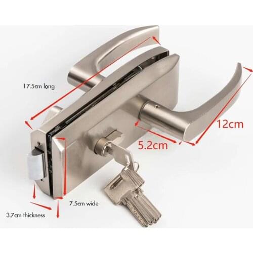 Entrance Passage Lever Door Handle Privacy Door Lever with Lock, 5 Keys, for Single Opening Doors, High Strength Zinc Alloy