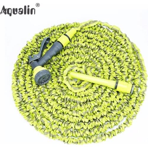 High Quality 25FT-75FT Garden Expandable Hose Set Water Hose with 7 Pattern Plastic Spray Gun to Watering #26201