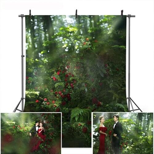 Wedding Photocall Boda Photography Backdrop Photo Studio Bridal Shower Party Background Leaf Jungle Forest Portrait Photo Shoot