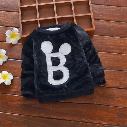NYSRFZ Winter Baby Boys Girls Sweater baby Plus Velvet Thick Warm Pullover Sweat Shirts Toddler Christmas Gift Warm Tops