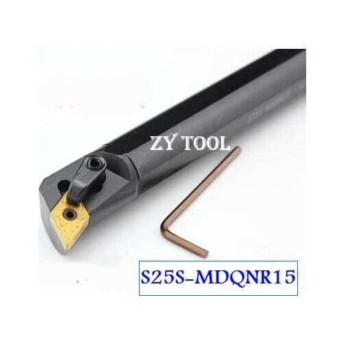 S25S-MDQNR15 25mm Lathe Cutting Tools CNC Turning Tool Lathe Machine Tools Internal Metal Lathe Tool Boring Bar Type MDQNR/L