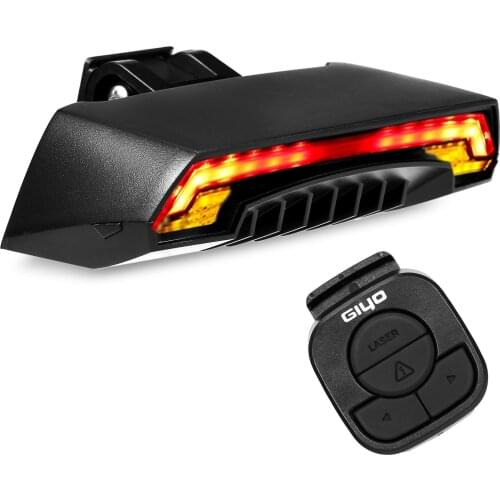 Smart Bike Tail Light with Turn Signal Wireless Remote Control Bicycle Rear Light Cycling USB Charging Safety Warning Tail Light