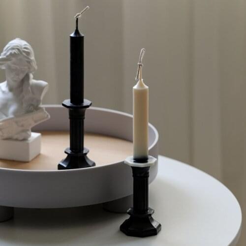 Pagoda Shape Octagonal Candlestick Long Pole Candle Mold DIY Dining Table Wedding Home Decoration Candle Making Molds Crafts