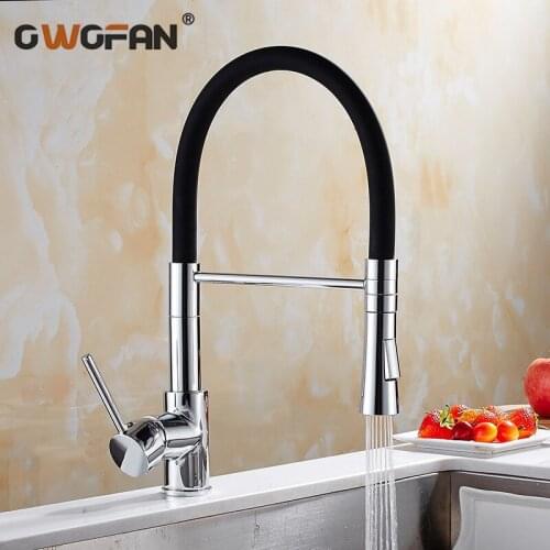 Pull Out Kitchen Faucets Chrome Kitchen Sink Crane Deck Mount Sprayer Nozzle Torneira Da Cozinha Mixer Water Taps N22-159